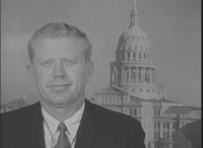 1965 Press Photo Texas House Speaker Ben Barnes sits in his Austin